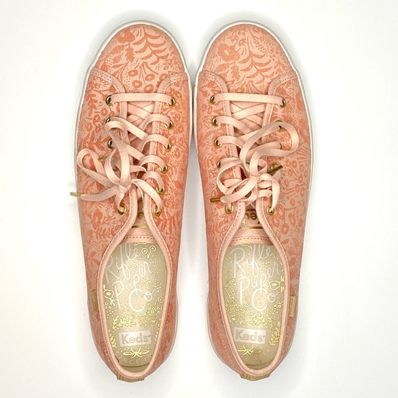 Keds Shoes - Keds x Rifle Paper Co. Coral Floral Triple Kick Sneaker